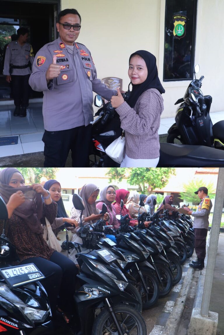Menjelang Mudik Lebaran,Warga Antusias Menitipkan Kendaraan Bermotor ke Polsek Pebayuran