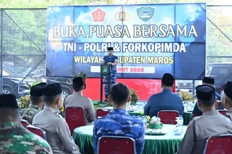 Perkuat Sinergi TNI-Polri dan Forkopimda Kabupaten Maros, Danlanud Sultan Hasanuddin Hadiri Buka Puasa Bersama