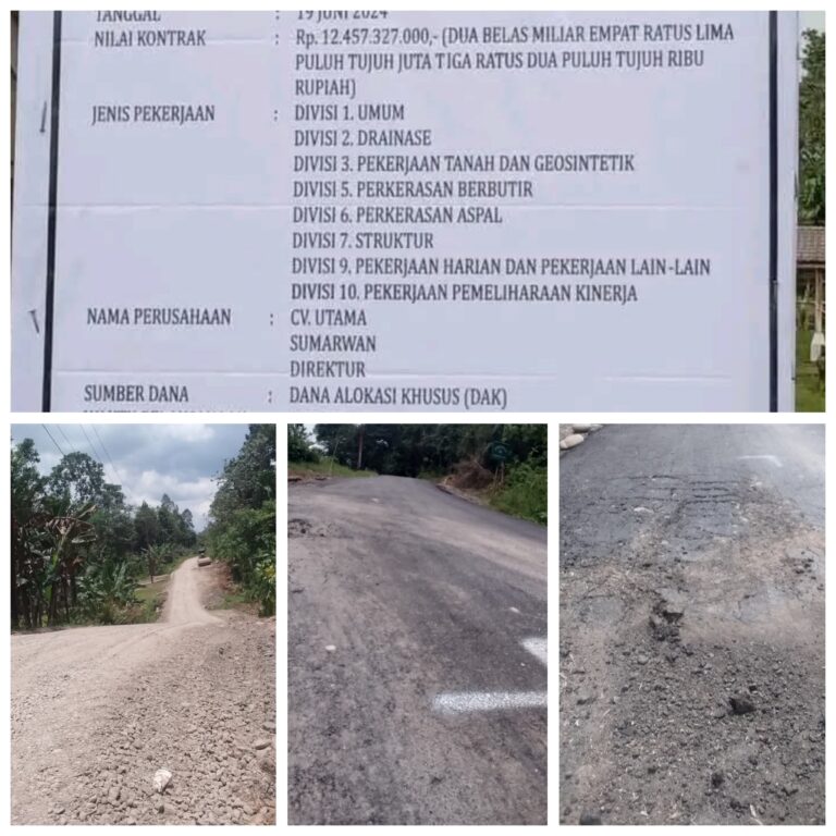 Peningkatan Struktur dan Kapasitas Ruas Jalan Teolo-Harefa-Botonai di Kerjakan Tanpa Pengawasan, Diminta BPK RI Turunkan Audit