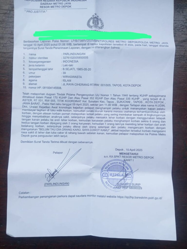 Stop…!!! Terjadi Lagi Wartawan Menjadi Korban Pengeroyokan Di Gudang Pembakaran Limbah Depok Jawa Barat