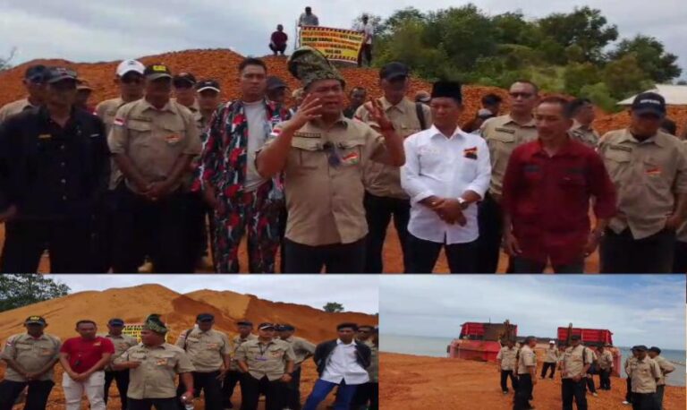 Masyarakat Desa Marok Tua Bersama Himpunan Melayu Raya Kembali Melakukan Aksi Penyegelan Stockfail di PT. Hermina Jaya
