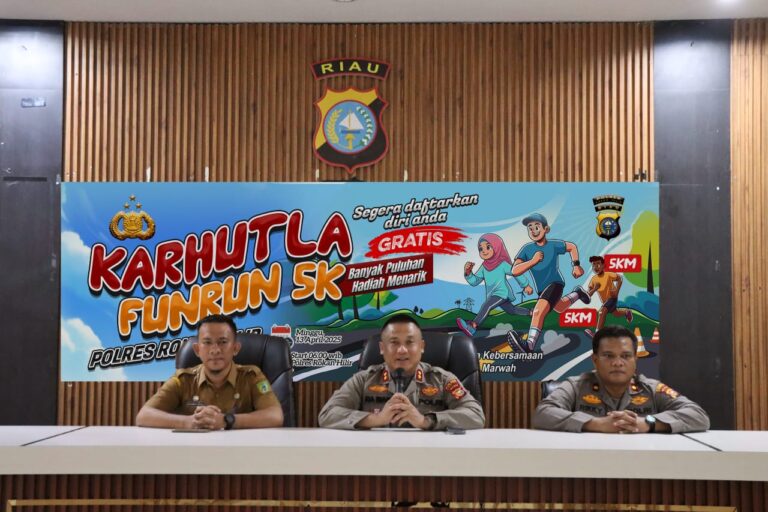 Bersama kita Ikuti Fun Run Anti Karhutla, Ratusan Doorprize dan Hadiah Menarik Disiapkan oleh Kapolres dan Waka Polres Rokan hilir.