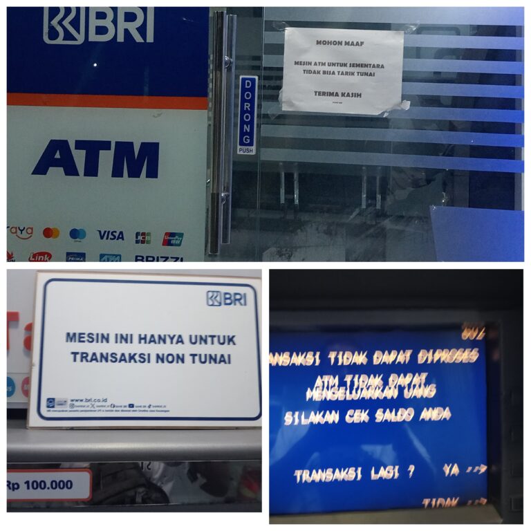 ATM BRI di Patimuan Sering Bermasalah, Nasabah Terpaksa Pakai BRILink/Bank lain, dengan Biaya Tambahan