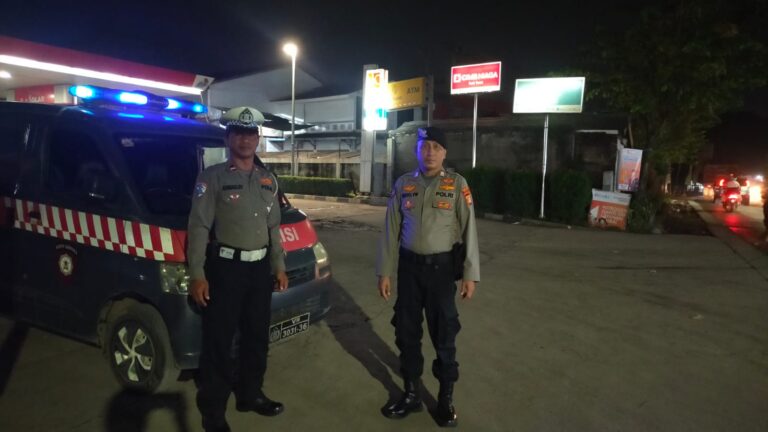 Antisipasi Ganguan Kamtibmas, Polsek Serang Baru Gelar Patroli Preventif di SPBU