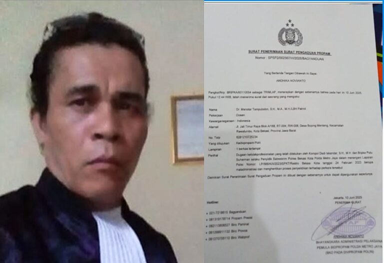 Kuasa Hukum Poltak Bernanrd Sihombing Laporkan Kompol Dedi Iskandad Dan Bripka Putu Suherman Ke Propam Polri, Dugaan Malpraktik Dan Penyalahgunaan Wewenang.