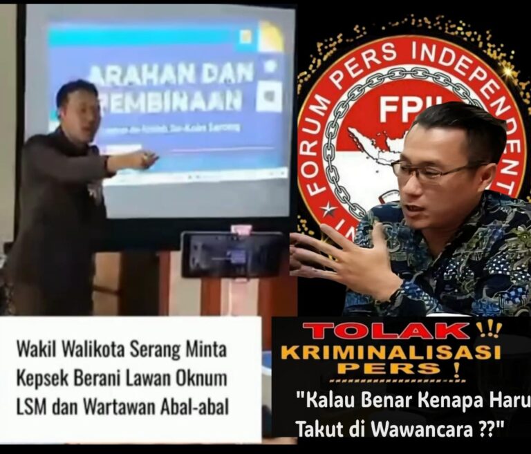 Noven Saputera S.H Wakil Presidium FPII Tanggapi Pernyataan Wakil Walikota Serang : Mari Kita Diskusi Sambil Ngopi Biar Anda Faham Tentang Dunia Pers !!