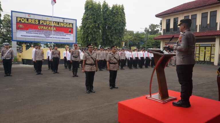 Kapolres Purbalingga Pimpin Upacara Sertijab, Kenaikan Pangkat, Purnabakti dan Pemberian Penghargaan