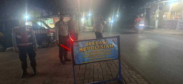 Polsek Serang Baru Gelar Oprasi Kejahatan Jalanan,Dalam Rangka Antisipasi 3C dan Street Crime