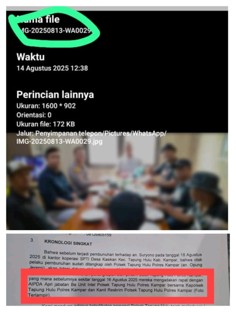 Koreksi Aipda AP atas Laporan Iskandar Halim Munthe