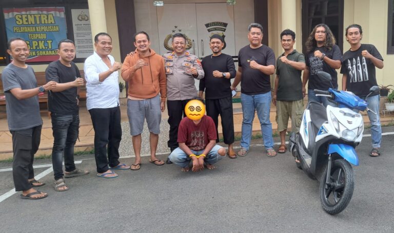 Polsek Sokaraja Polresta Banyumas Ungkap Kasus Curanmor, Pelaku SP Ditangkap Diluar Kota