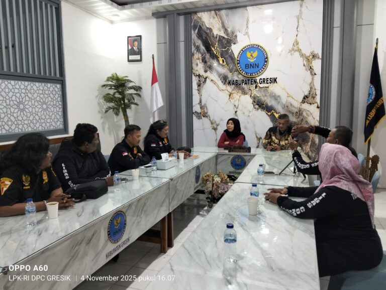 LPK-RI Kabupaten Gresik Gelar Audiensi Bersama BNNK Menuju Gresik Bersinar Bersih Narkoba