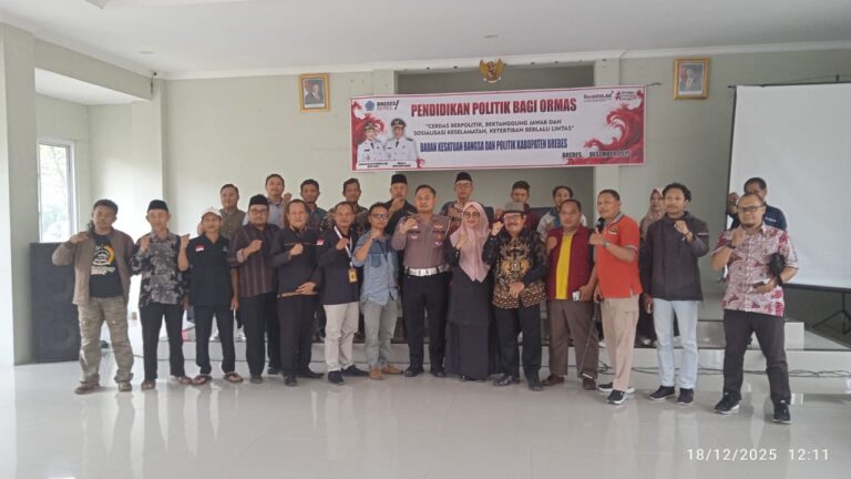 Pendidikan Politik dan Keselamatan,Ketertiban Berlalu lintas  Bagi Ormas dan lembaga Oleh Badan Kesatuan Bangsa dan Politik Kabupaten Brebes