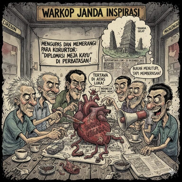 MENGUPAS DAN MEMERANGI PARA KORUPTOR:  “Diplomasi Meja Kayu” di Perbatasan; Menelanjangi Borok Negara dari Sudut Warkop