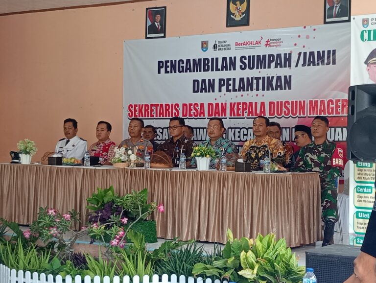 Tingkatkan Akselerasi Pelayanan, Pemdes Cinyawang Resmi Lantik Sekdes dan Kadus Magersari