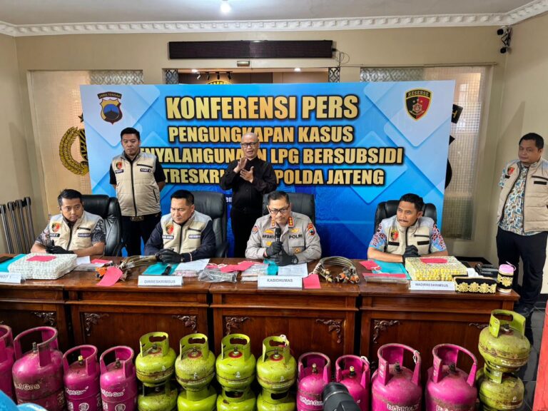 Salahgunakan LPG Subsidi, Empat Tersangka dan Ribuan Tabung Gas Diamankan Polda Jateng