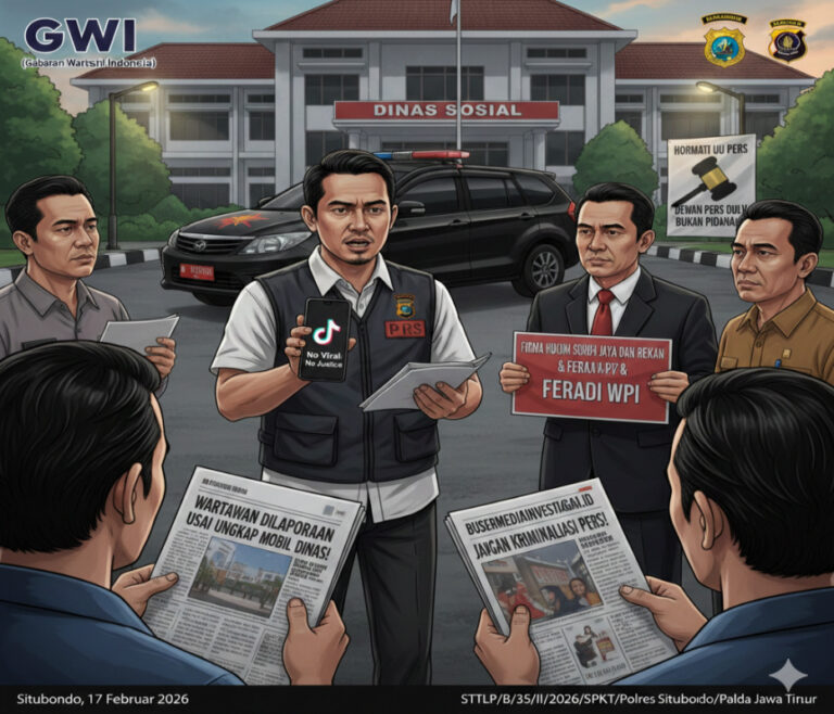Wartawan Dilaporkan Usai Ungkap Dugaan Mobil Dinas, GWI: Jangan Kriminalisasi Pers di Situbondo!