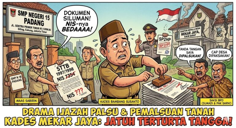 Kades Mekar Jaya Terjepit: Usai Isu Ijazah Palsu, Kini Dilaporkan Atas Dugaan Pemalsuan Tanda Tangan Jual Beli Tanah
