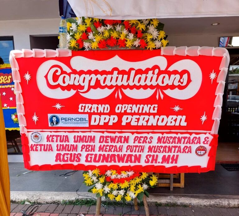 AGUS GUNAWAN KIRIM BUNGA, DOAKAN SUKSESNYA GRAND OPENING PERNOBIL