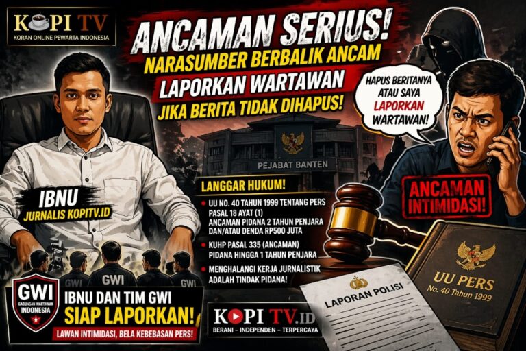 Lawan Intimidasi, Tim GWI Tolak Hapus Berita Dugaan Aliran Dana Proyek di Banten!