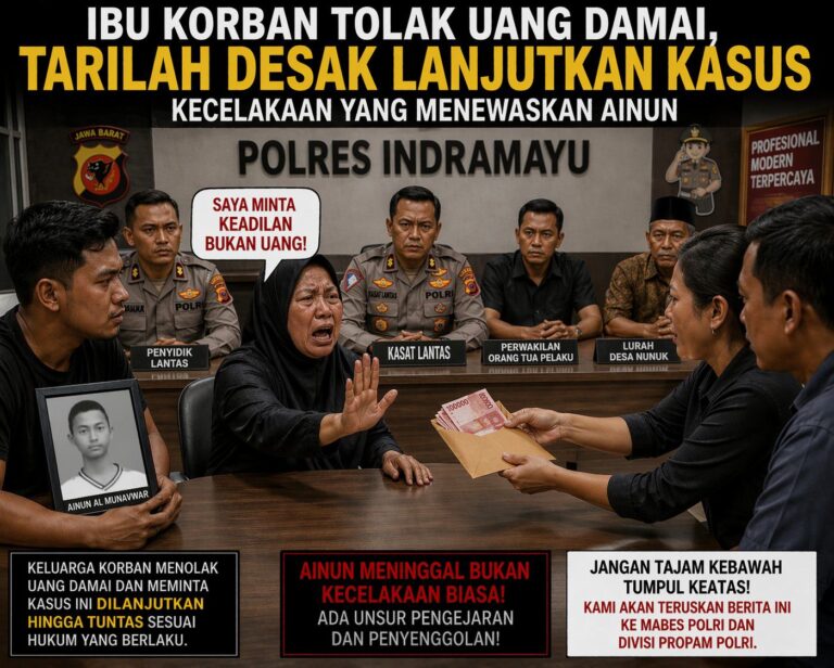 Ibu Tarilah Tegaskan” Minta Keadilan Hukum Bukan Uang.